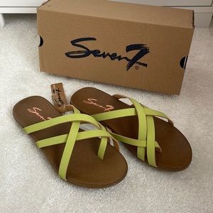 Seven7 Brand Women’s Size 7 Lime Green Slide Sandal